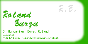 roland burzu business card